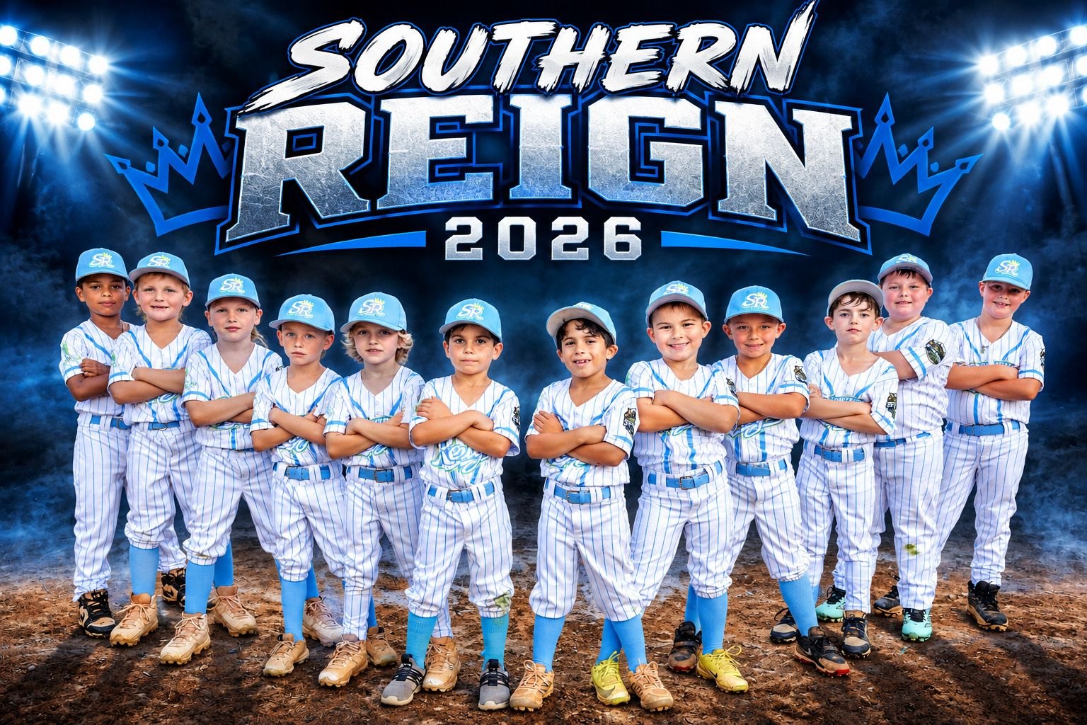 Southern Reign 8U 2026 team photo